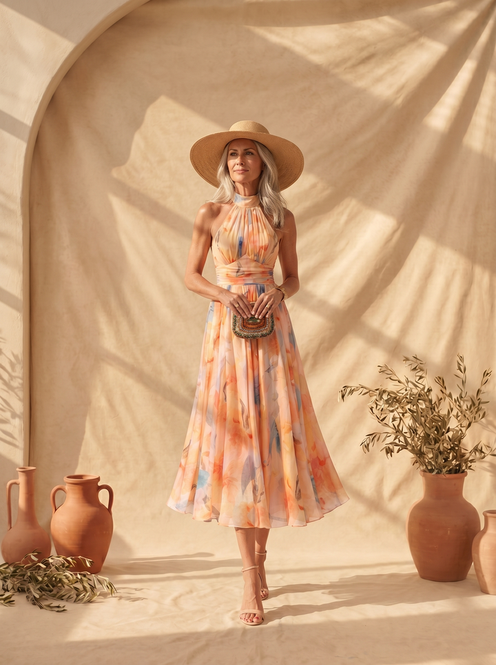 Aurora™ | Abito Halter Acquarelia