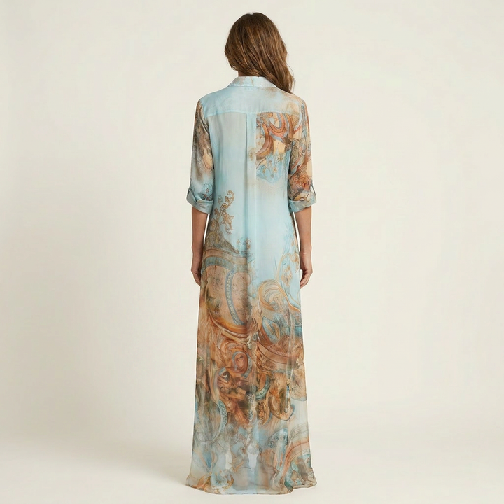 Lanie | Abito Camicia Maxi in Seta