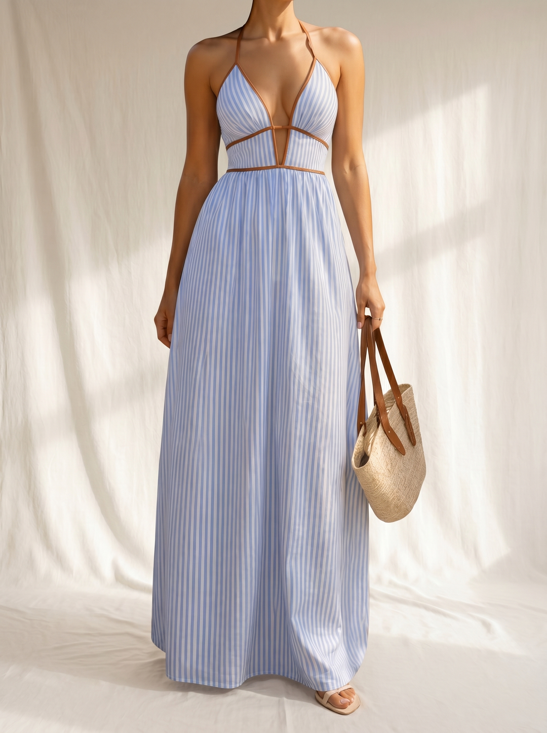 Laurina™ | Abito Lungo Riviera Cut-Out