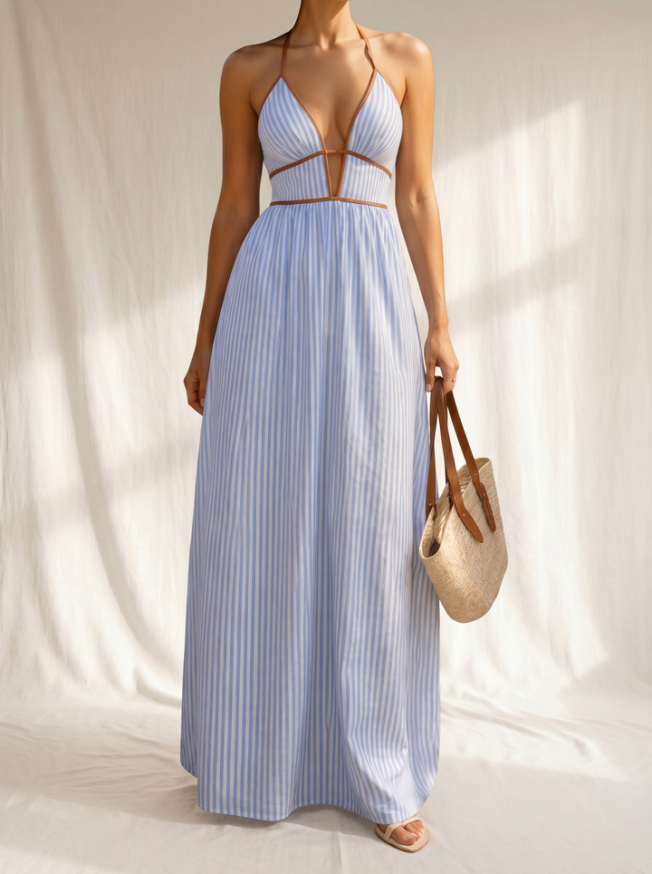 Laurina™ | Abito Lungo Riviera Cut-Out