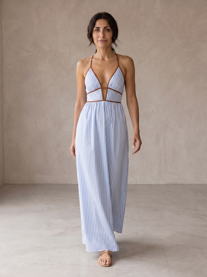 Laurina™ | Abito Lungo Riviera Cut-Out