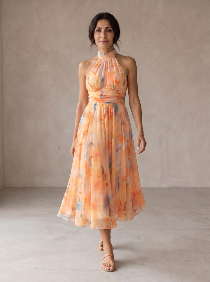 Aurora™ | Abito Halter Acquarelia