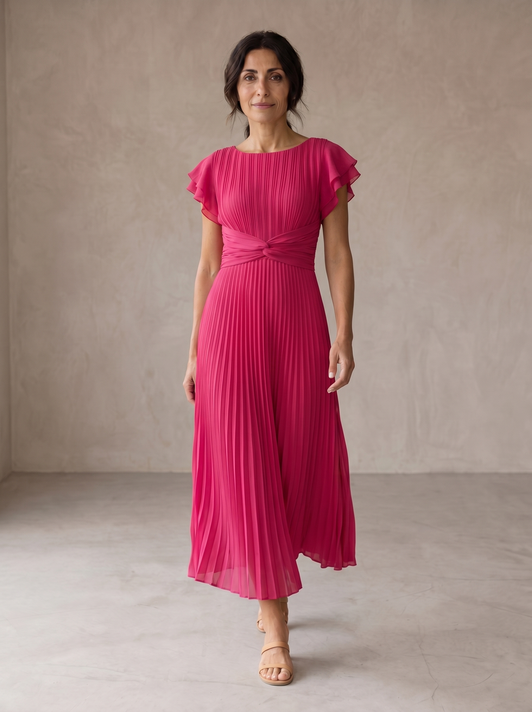 Seraphina™ | Abito Maxi Plissé Nodaria