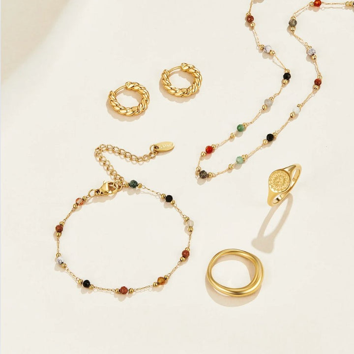 Collana minimalista con pietra