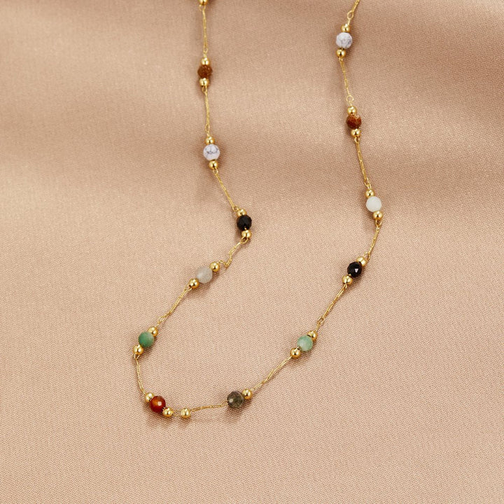 Collana minimalista con pietra