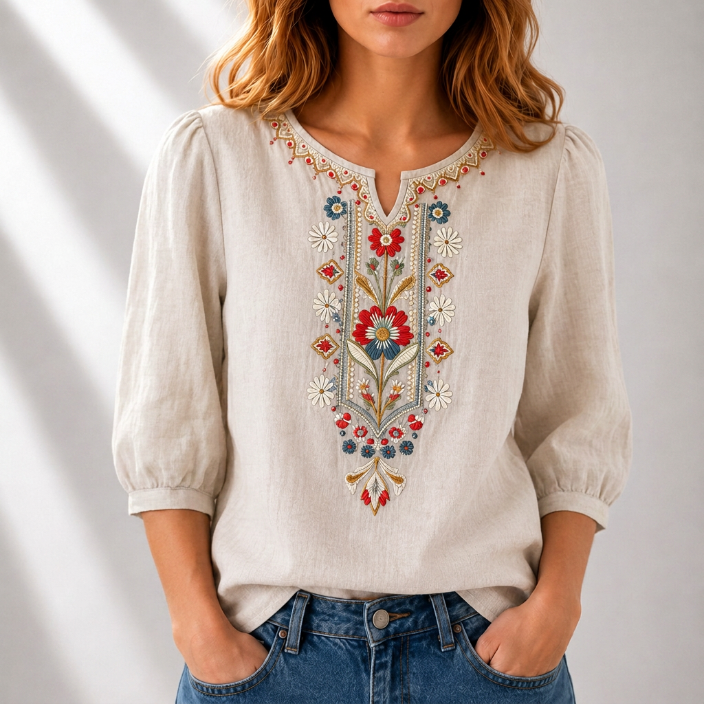 Dianna | Blusa Ricamata Floreale