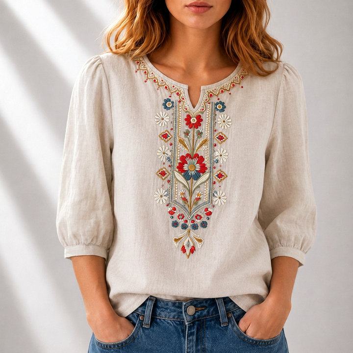 Dianna | Blusa Ricamata Floreale