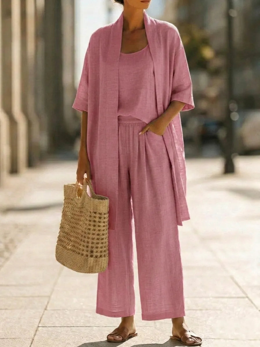 Serena™ | Elegante completo minimalista 3 pezzi leggero e traspirante