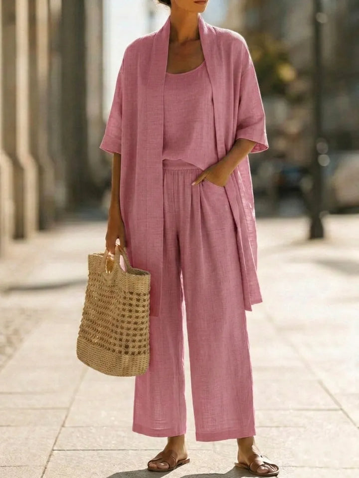 Serena™ | Elegante completo minimalista 3 pezzi leggero e traspirante