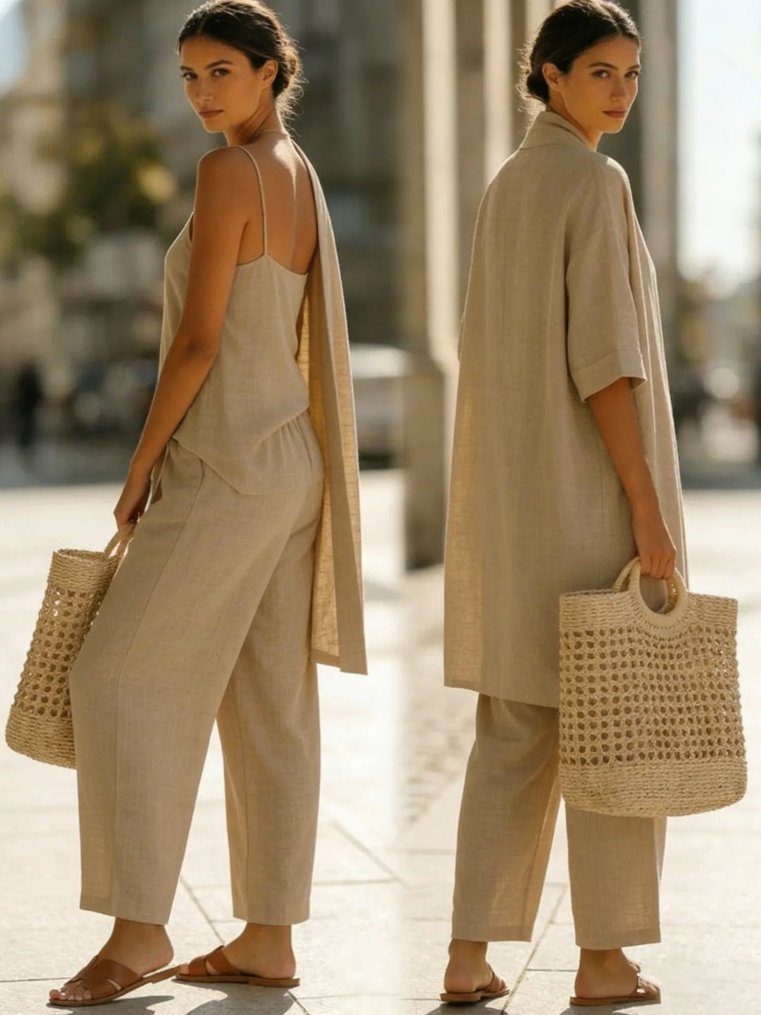 Serena™ | Elegante completo minimalista 3 pezzi leggero e traspirante