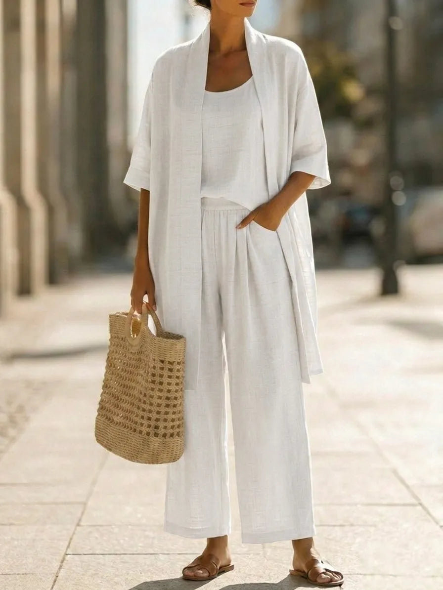 Serena™ | Elegante completo minimalista 3 pezzi leggero e traspirante